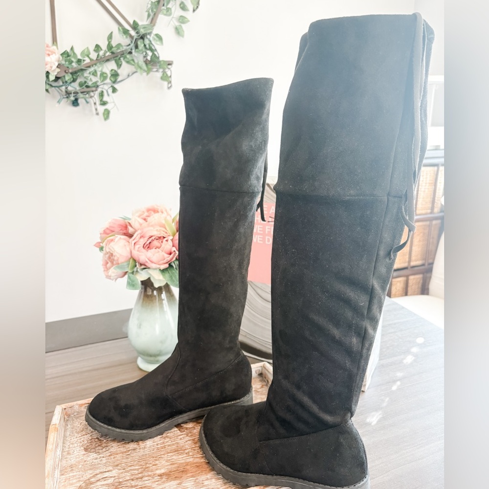 Urban Outfitters Black Over the Knee Boots